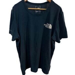 The North Face Teal Blue Floral Graphic T-Shirt Mens XL Large Relaxed Fit